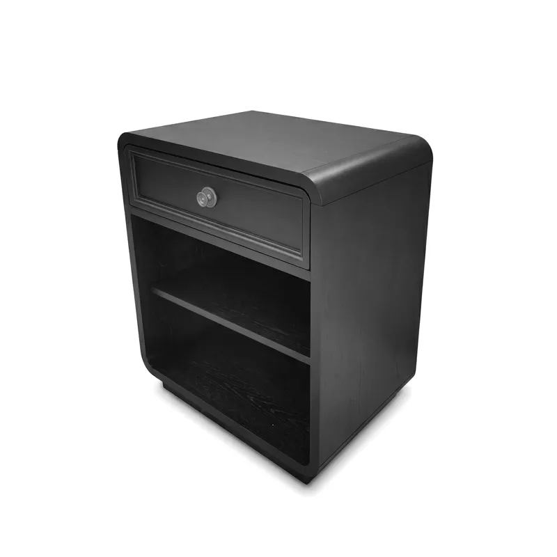 Chapel Hill Deco Nightstand - Black Satin