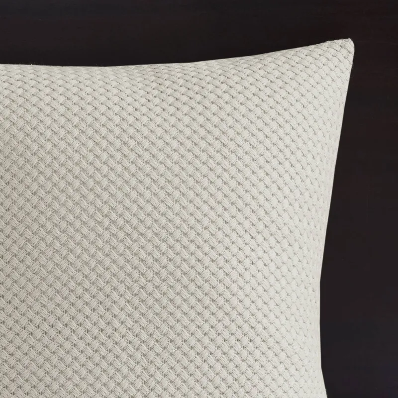 Madison Park Signature Essence Oversized Cotton Clipped Jacquard Comforter Set with Euro Shams and Throw Pillows