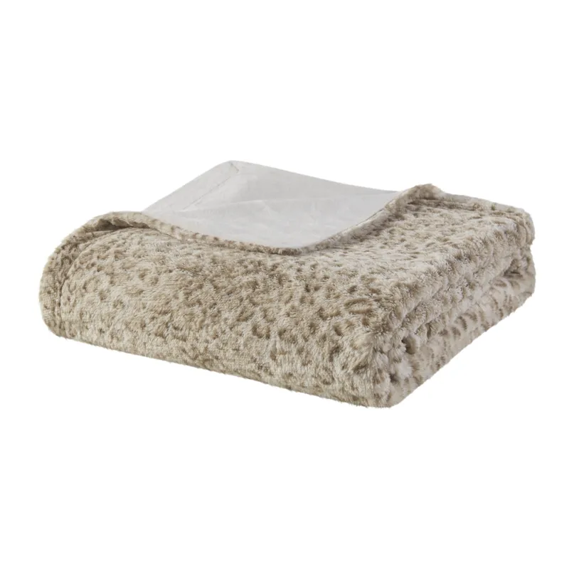 Madison Park Zuri Faux Fur Throw