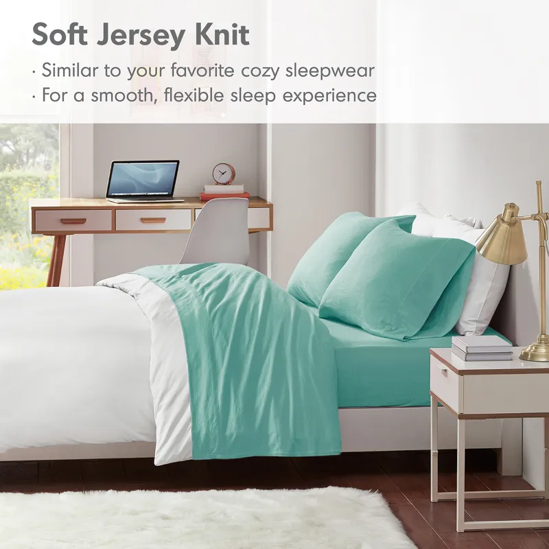 Intelligent Design Cotton Blend Jersey Knit All Season Sheet Set