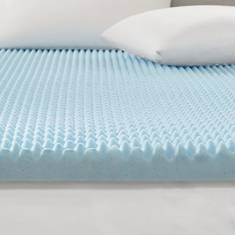 3\" Gel Memory Foam Full All Season Reversible Hypoallergenic Cooling Mattress Topper - Blue