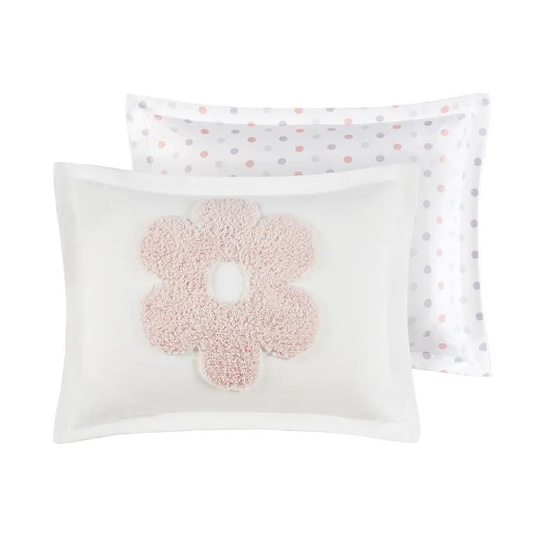 Urban Habitat Kids Gracie Floral Reversible Tufted Chenille Comforter Set with Flower Throw Pillow