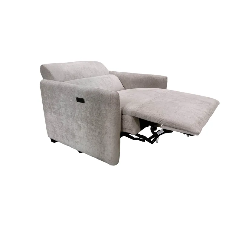 Ava Power Modern Recliner - Light Grey