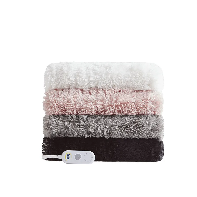 Serta Malea Shaggy Faux Fur Heated Throw