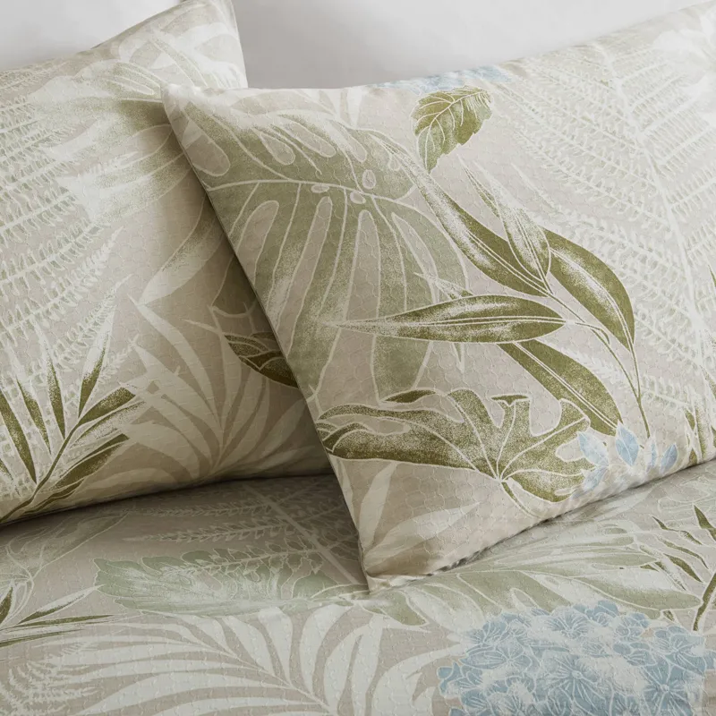 Harbor House Blue Kiawah Island 5 Piece Cotton Duvet Cover Set with Throw Pillow