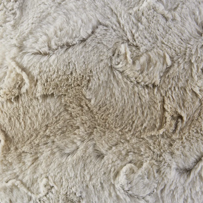 Zuri Faux Fur Square Pillow - Sand