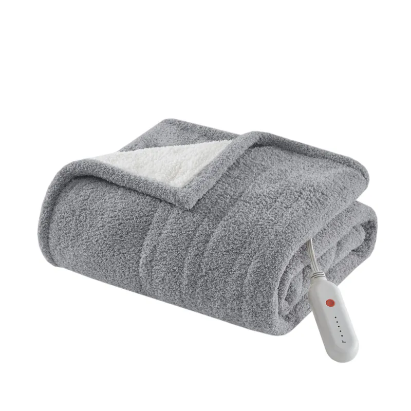 Amira Dream Soft Heated Throw - Grey
