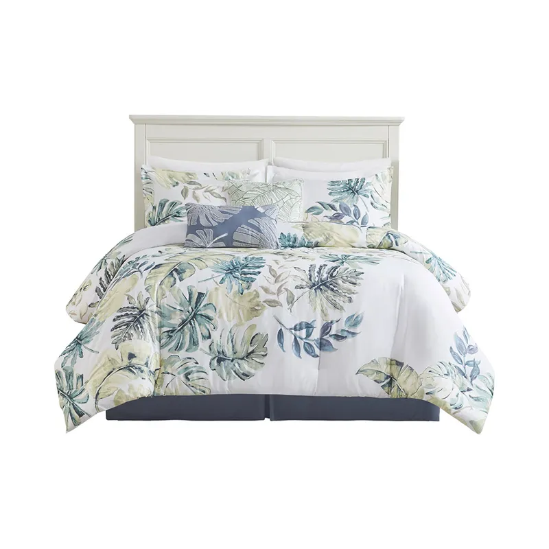 Harbor House Blue Lorelai Cotton Printed 6 Piece Comforter Set