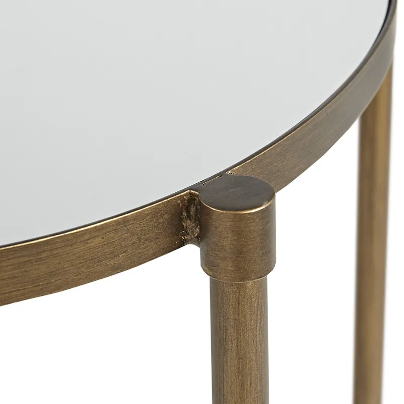 Lia Oval Accent Table - Antique Bronze