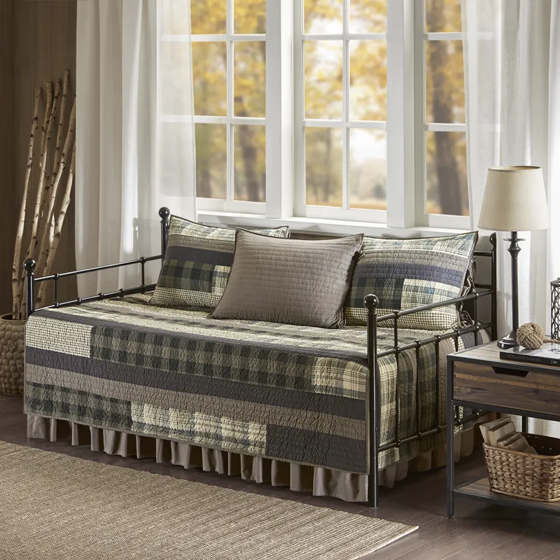 Woolrich Winter Plains 5 Piece Day Bed Cover Set - Tan