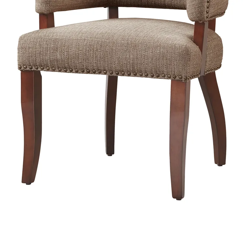 Dawson Arm Dining Chair - Brown