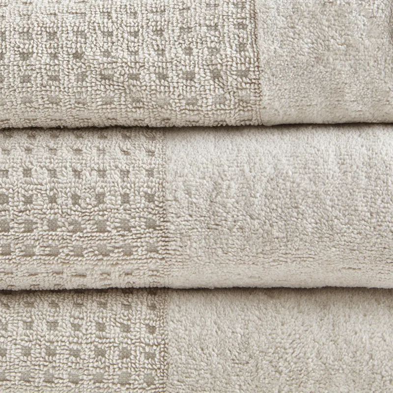 Madison Park Spa Waffle Cotton Jacquard Bath Towel 6 Piece Set