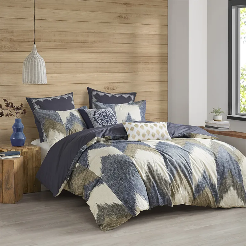 Alpine Full/Queen 3 Piece Duvet Cover Mini Set - Navy