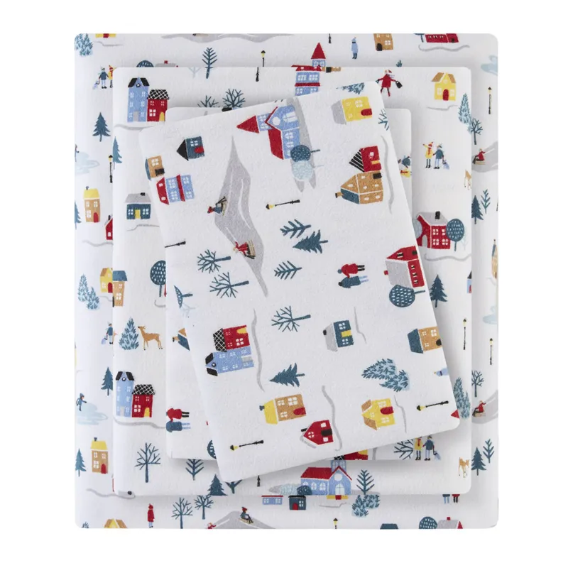 True North by Sleep Philosophy Cozy Cotton Flannel Printed Sheet Set