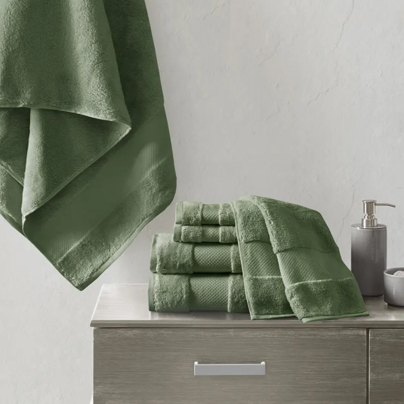 Madison Park Signature Turkish Cotton 6 Piece Bath Towel Set