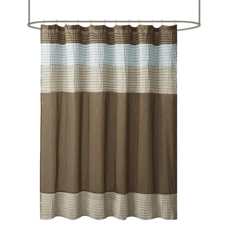 Amherst Faux Silk Shower Curtain - Blue