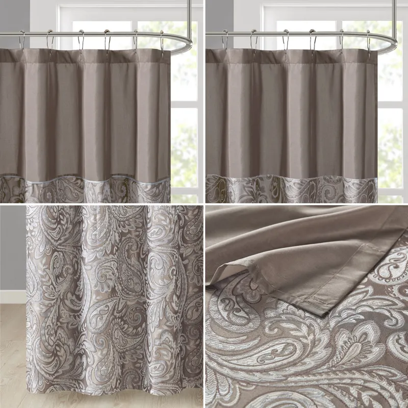 Madison Park Aubrey Jacquard Shower Curtain