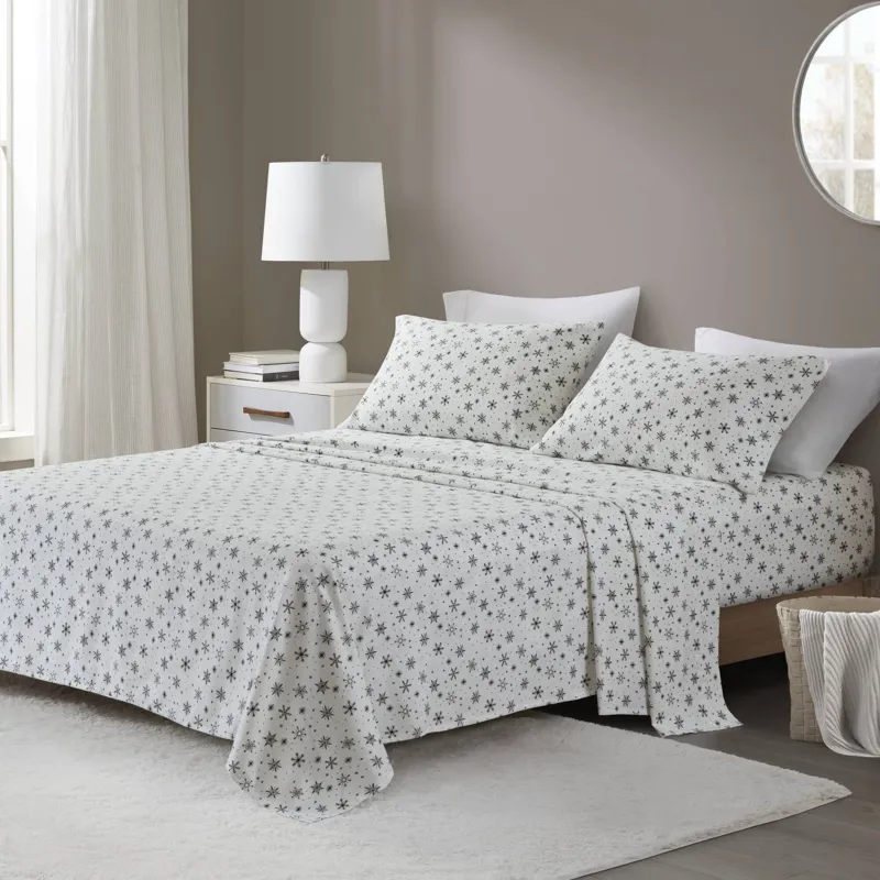 True North by Sleep Philosophy Cozy Cotton Flannel Printed Sheet Set