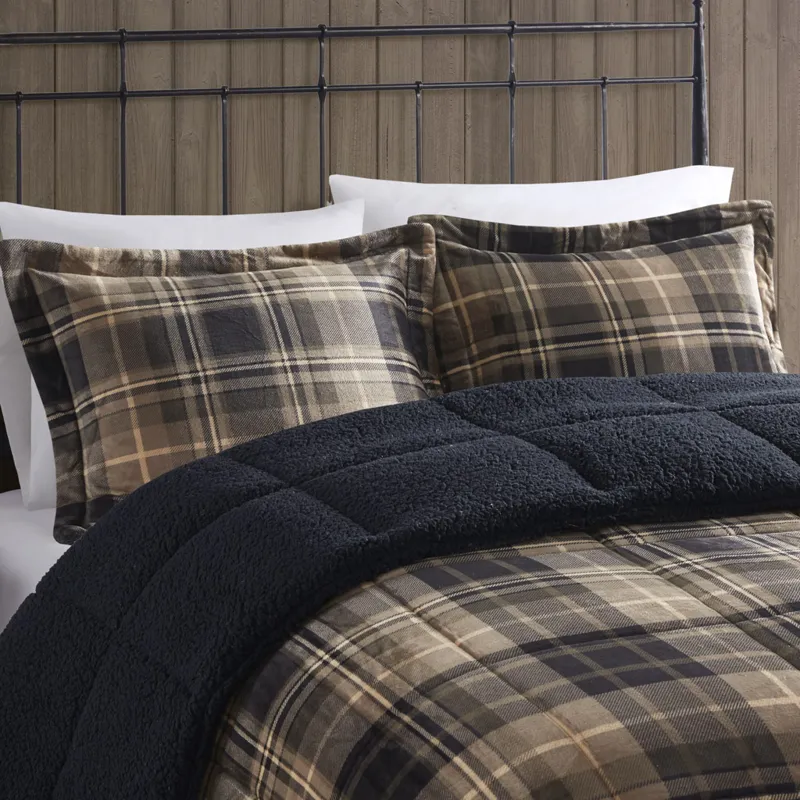Woolrich Alton Plush to Sherpa Down Alternative Comforter Set