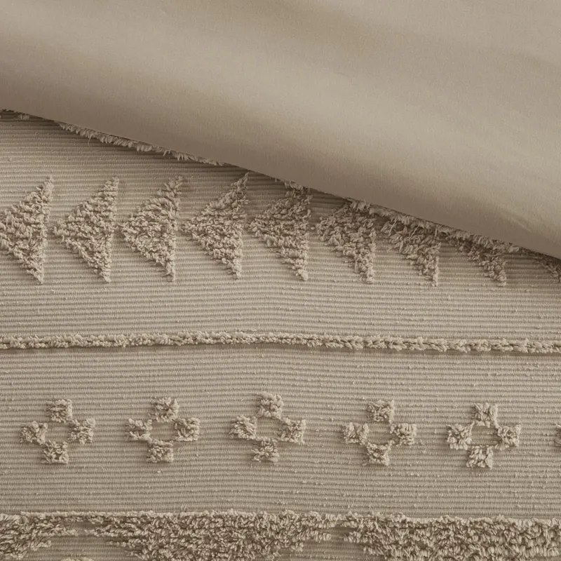 Breckenridge Full/Queen Chenille Oversized Comforter Set - Tan