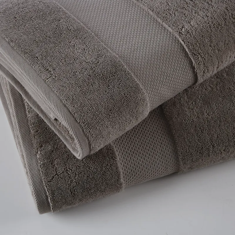 100% Cotton Bath Sheet 2 Piece Set - Charcoal