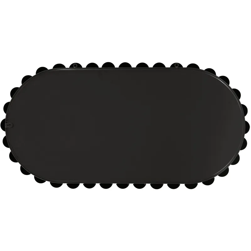 Madison Park Signature Marlowe 18X36 Oval Beaded Wall Mirror - Black