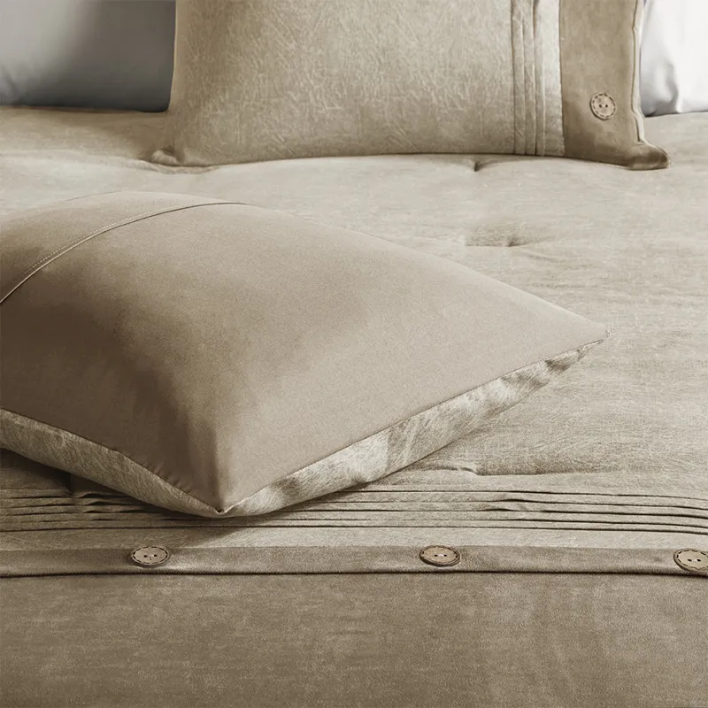 Madison Park Boone 7 Piece Faux Suede Comforter Set