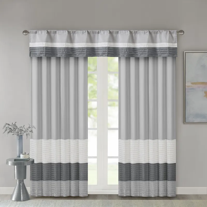 Madison Park Amherst Polyoni Pintuck Window Valance
