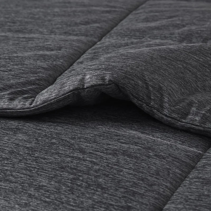 Comfort Cool Jersey Knit Full/Queen Oversized Down Alternative Comforter - Black