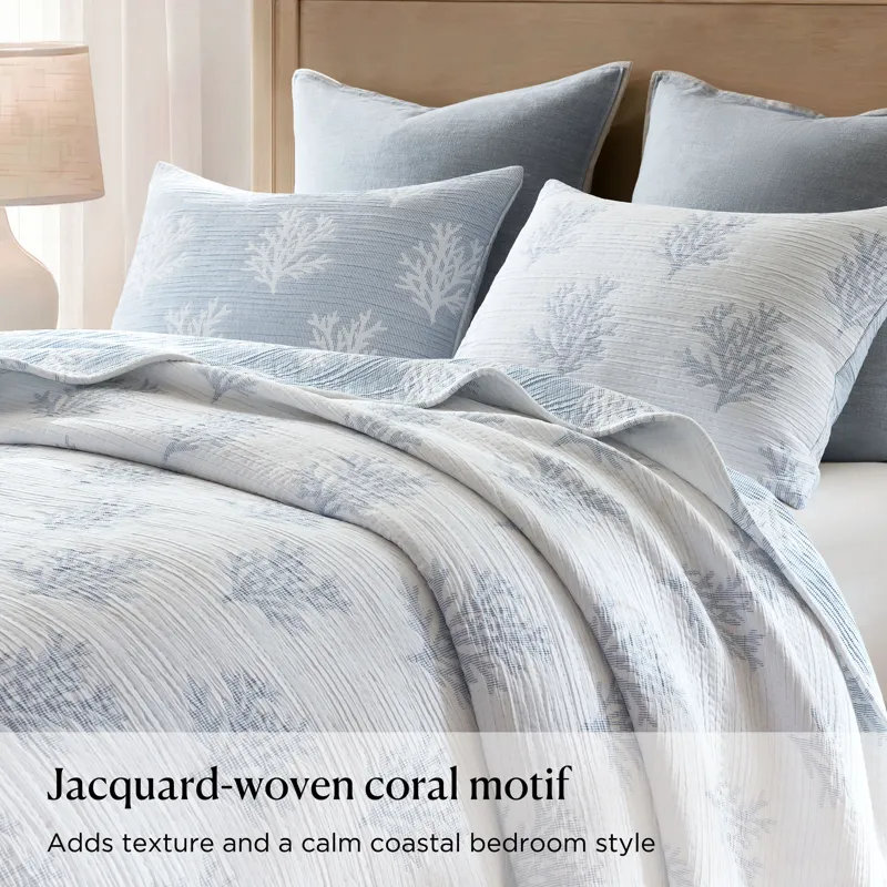 Harbor House Blue Mia Coral 3 Piece Quilt Mini Set
