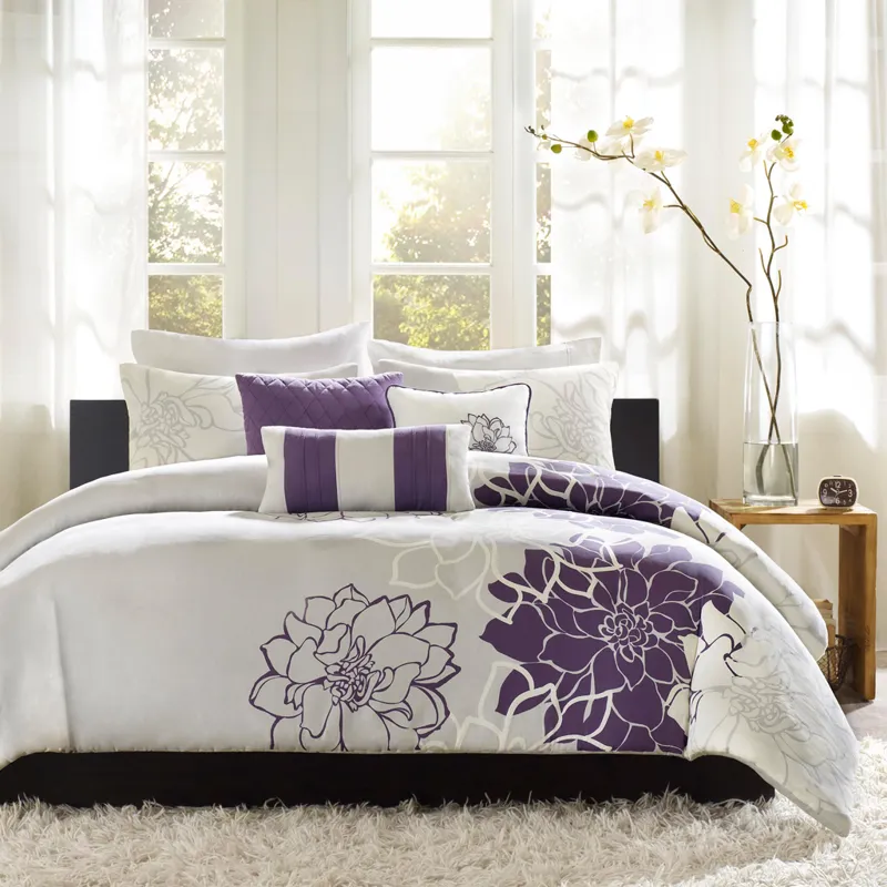 Madison Park Lola 6 Piece Printed Duvet Cover Set