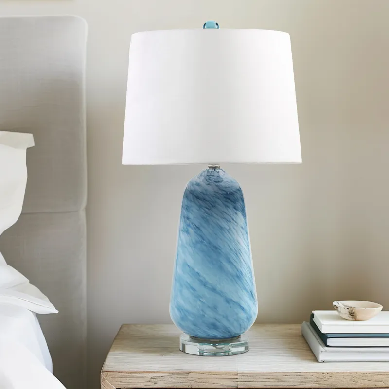 Aquaviva Confetti Glass Table Lamp - Blue