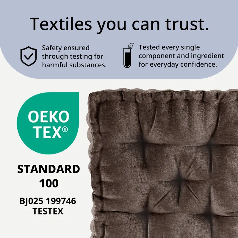 Intelligent Design Azza Poly Chenille Square Floor Pillow Cushion Compress Pack