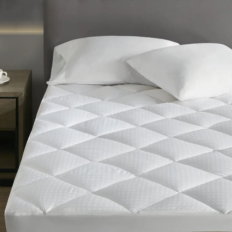 Signature California King Dobby Cotton Waterproof Mattress Pad - White