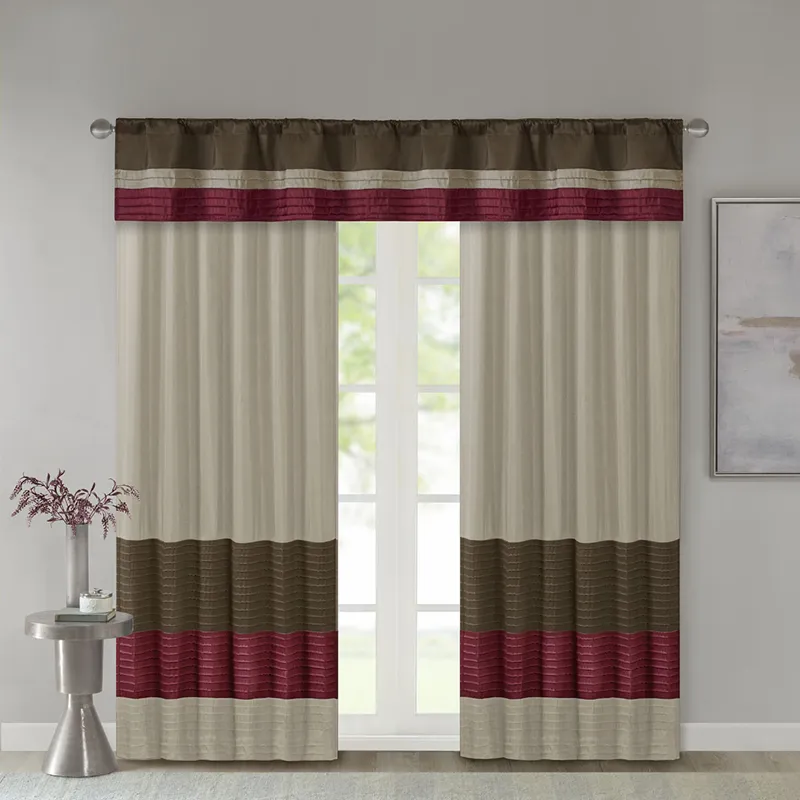 Amherst Polyoni Pintuck Curtain Panel - Red