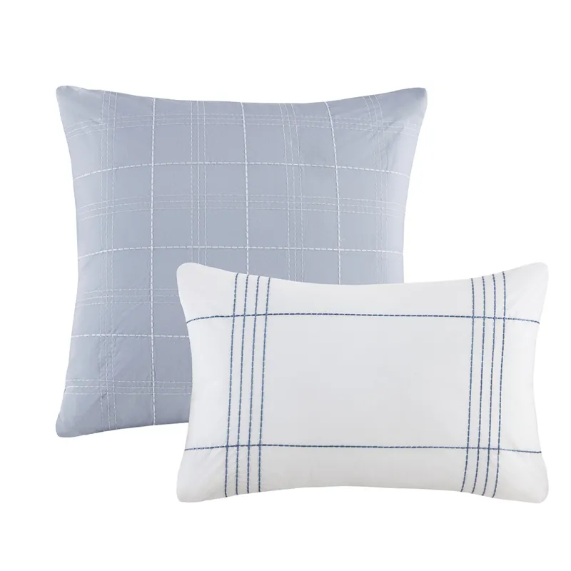 Harbor House Blue Morgan 5 Piece Cotton Jaquard Duvet Set