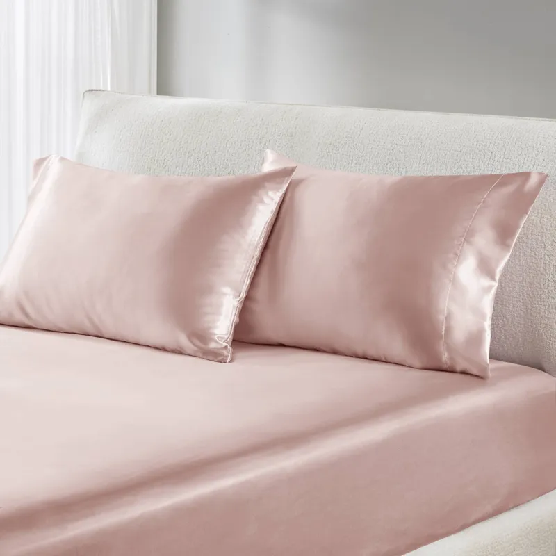 Satin Luxury 2 PC Pillowcases - Blush