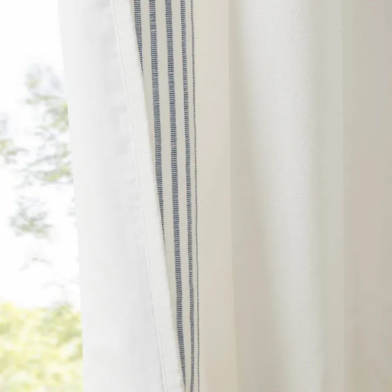 Harbor House Blue Morgan 2 window panels with 16 rings