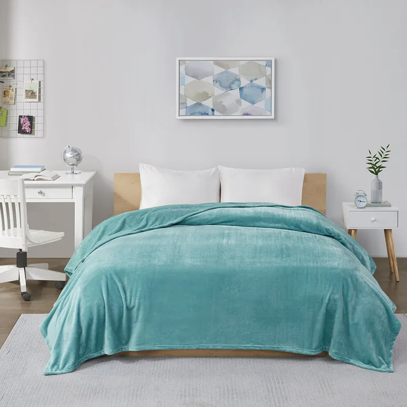 Intelligent Design Microlight Plush Oversized Blanket