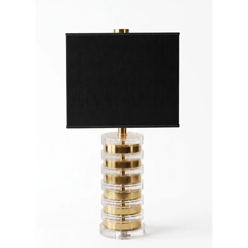 Nicole Miller Elowen Acrylic Disc Table Lamp