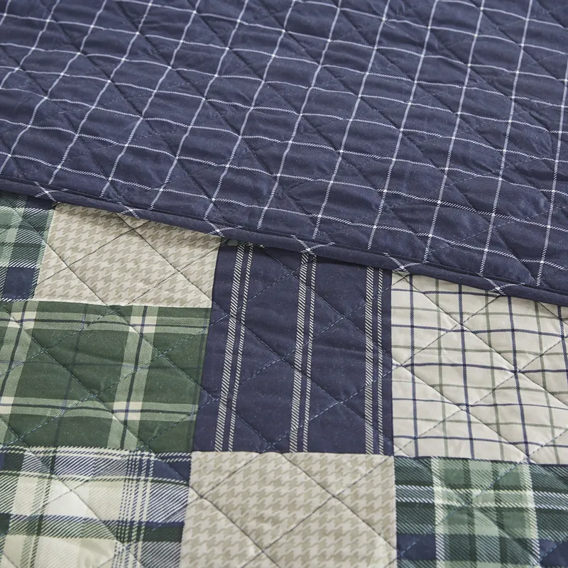 Madison Park Timber 3 Piece Reversible Printed Quilt Set