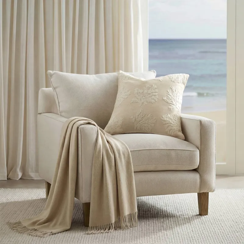 Harbor House Camila Coral 1 Piece Cotton Pillow Cover - Linen