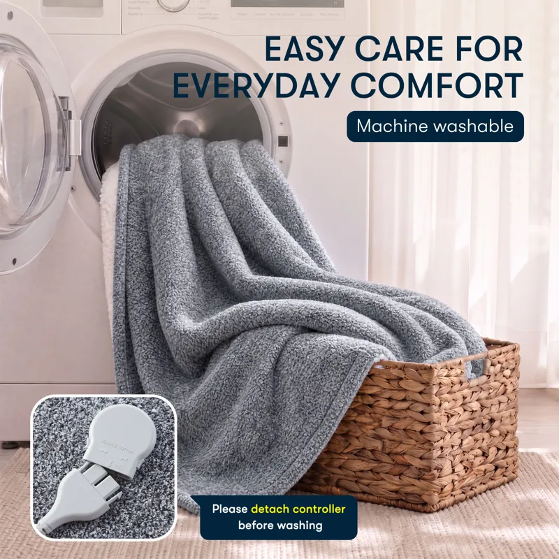 Serta Marled Dream Soft Heated Throw