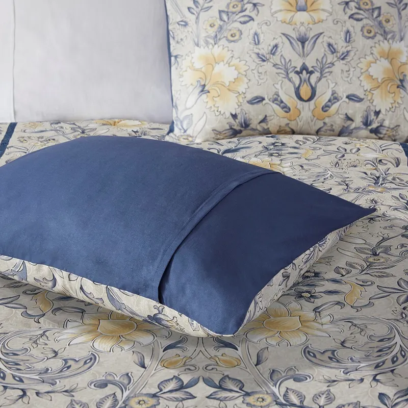 Harbor House Blue Livia 6 Piece Cotton Comforter Set