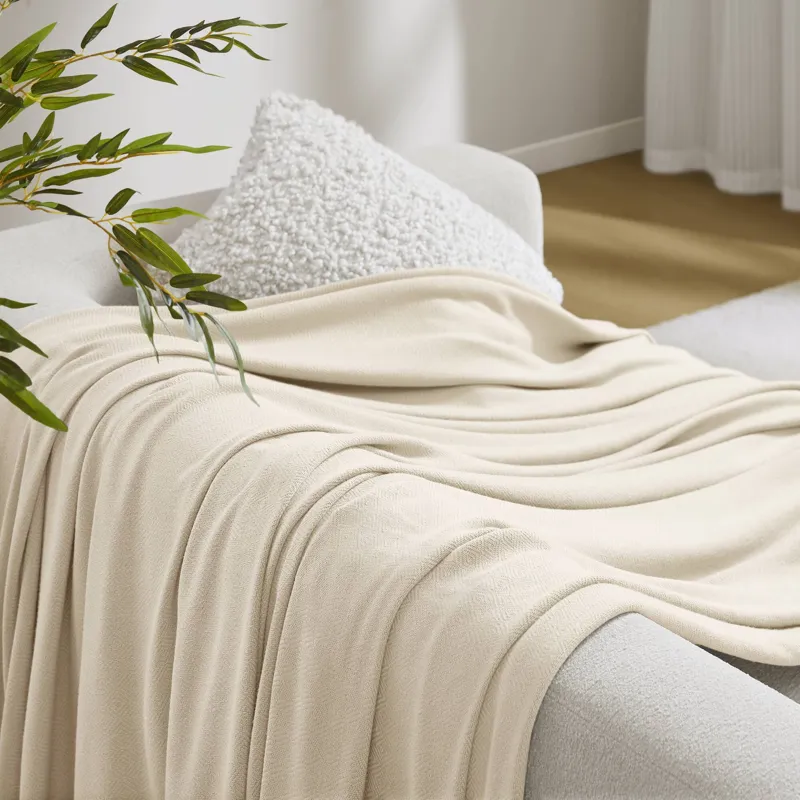 Bamboo Cotton Twin Rayon from Bamboo Cotton Blanket - Ivory