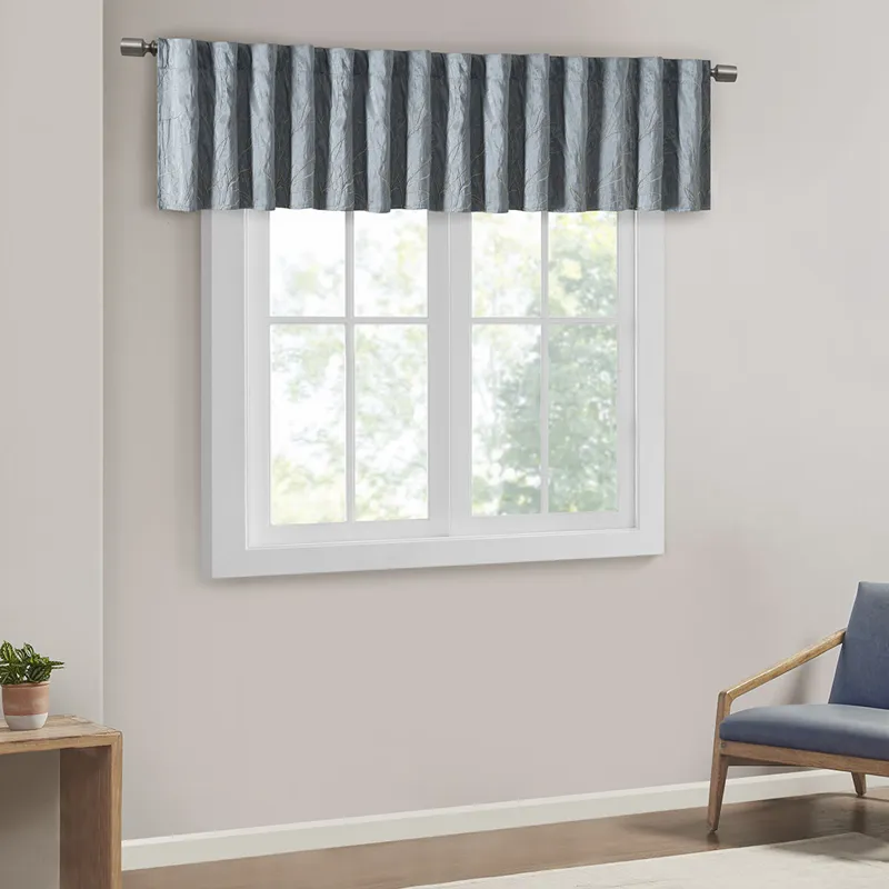 Madison Park Andora Faux Silk Embroidered Window Valance