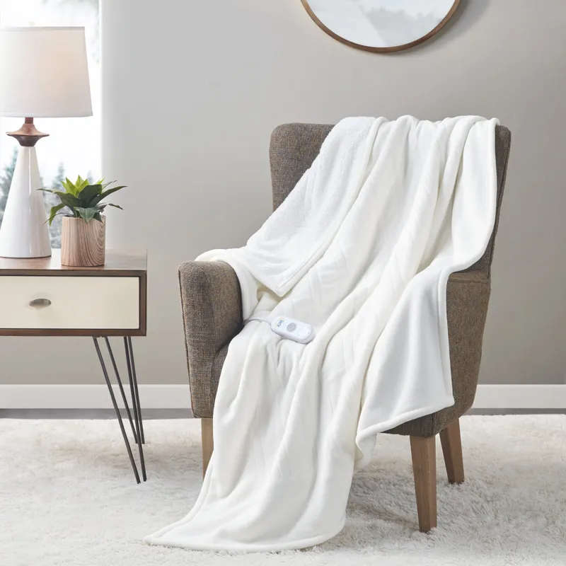Serta Fleece to Sherpa Heated Throw