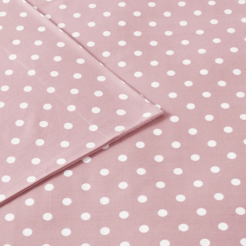 Mi Zone Polka Dot Printed 100% Cotton Sheet Set