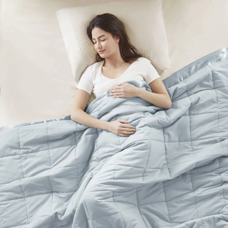 Madison Park Windom Lightweight Down Alternative Blanket with Satin Trim