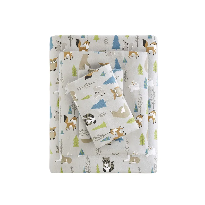 True North by Sleep Philosophy Cozy Cotton Flannel Printed Sheet Set